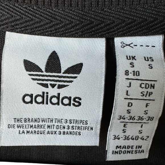 Adidas Big Logo Sleeveless Shirt Mesh Crop T-shirt Duo Black Women’s Medium - Picture 11 of 14